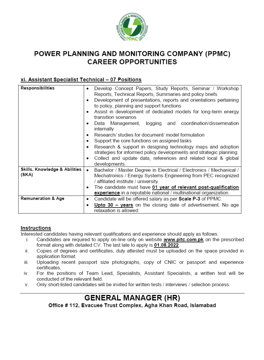 Power Planning and Monitoring Company Jobs