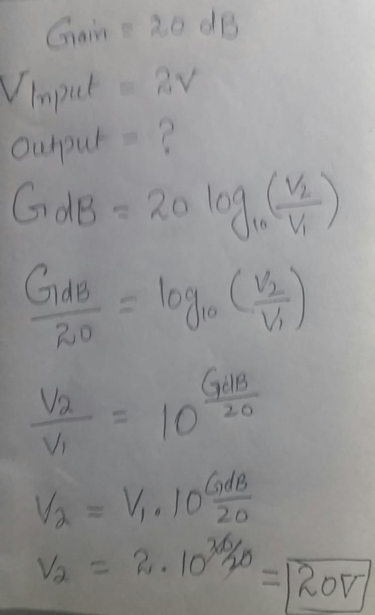 dB corresponds to change in voltage 3